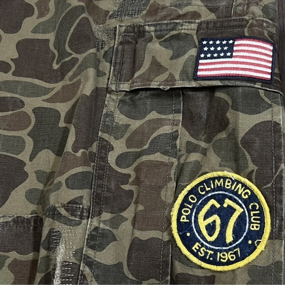 Polo Ralph Lauren Men Size 34 X 32 Voyager Multi Camo Pants Patch Work Utility - Picture 9 of 16